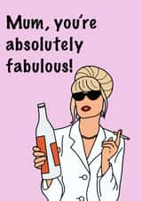 joanna lumley absolutely fabulous Mothers Day Card 21420 created by SCHE BY MIMI