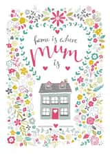 home is where mum is mum Mothers Day Card 41032 created by Claire Wilson