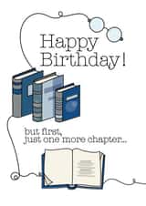Book lover Bookworm Birthday Card 41142 created by Jasmine Coster - JazziCreates