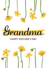 Grandma daffodil Mothers Day Card 41143 created by Jasmine Coster - JazziCreates