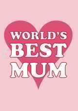 world's best mum mum Mothers Day Card 16582 created by Cloud Cuckoo Design