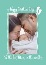 Personalised Mothers Day Photo Card created by CatherineCritchley. - feet foot prints Mothers Day Personalised Photo Card 15275