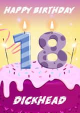 rude 18 Birthday Card 45474 created by Daft Cards