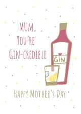 polka dots gin Mothers Day Card 12296 created by Missycards