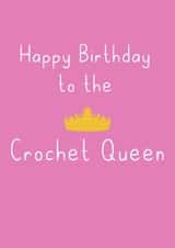 crochet queen Birthday Card 21860 created by SP Designs