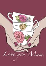 cup mugs Mothers Day Card 47153 created by Rachel Vass