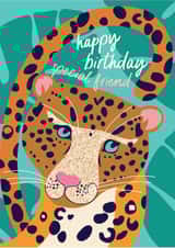 leopard special Birthday Card 21872 created by fiona gale designs