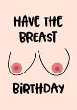 breast pun Birthday Card 20550 created by Superlush Cards