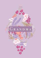 Grandma flowers Mothers Day Card 46176 created by @JessRoseDraws