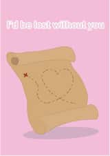 lost map Anniversary Card 47306 created by Dominic Clay