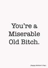 miserable old Mothers Day Card 20508 created by Kikiara Cards