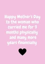 Funny Humour Mothers Day Card 48225 created by Emily Clarkson