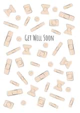 Get well soon plaster Get Well Card 48255 created by We Are Established 