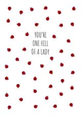 one hell of a lady ladybug Love & Friendship Card 21901 created by We Are Established 