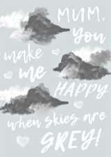 clouds grey skies Mothers Day Card 35324 created by onethirtysix_am