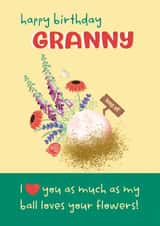 Gardening Granny’s birthday card. created by Milport Studios