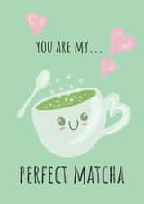 matcha tea tea Anniversary Card 21906 created by gosiarezaart