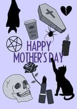 emo goth Mothers Day Card 13425 created by Dark Finch