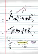 Thank you Teacher Notepad card created by Maria Joanne Designs