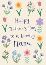 Cute Mothers Day - Nana - Happy Mother's Day To A Lovely Nana created by Sarah Catherine