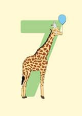 giraffe animal Birthday Card 16743 created by Pearl Ivy