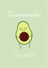 avocado food baby Thank You Card 10343 created by Made Mint Designs