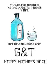 G&T gin and tonic Mothers Day Card 12606 created by TinkerDoodleArt