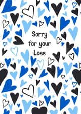 Sorry for you Loss Blue Hearts Sympathy card created by Dale Simpson