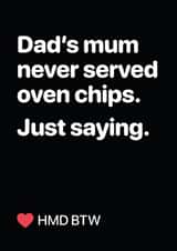 just saying cheeky Mothers Day Card 48334 created by Out of House