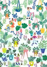 Cute plant lover card for a friend created by Zoe May Designs