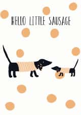 hello little sausage little New Baby Card 21929 created by Cove and May