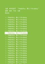 geek geeky Birthday Card 21251 created by Matt Facer