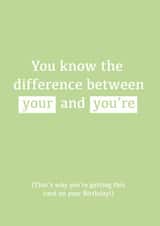 grammar your Birthday Card 21252 created by Matt Facer