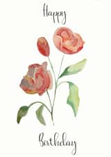 Happy Birthday floral card created by Katie May Designs