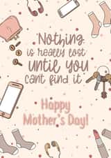 keys socks Mothers Day Card 21930 created by MJ Designs