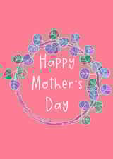 contemporary wreath Mothers Day Card 21470 created by HundredPigeons