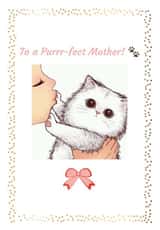 white cat cat Mothers Day Card 37600 created by Doodle Cards