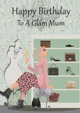 glam glamorous Birthday Card 21940 created by Gem Cards