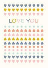 Love you hearts card created by Cards by Anna 