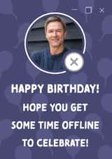 Personalised Birthday Photo Card created by Cards from Designers - zoom zoom call Birthday Personalised Photo Card 20038