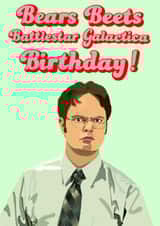 Dwight Schrute The office Birthday Card 21131 created by Alexa Makes Cards