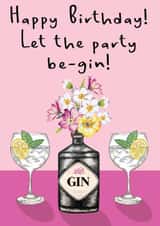 Floral Gin Birthday Card created by Amy Florence Design