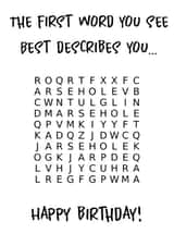 arsehole rude Birthday Card 20884 created by @annaelizabethdesigns