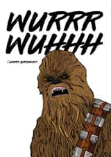 chewbacca card chewy card Card 47993 created by Freckle & Specs