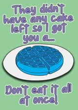 rude blue waffle Birthday Card 21077 created by Comic Cards
