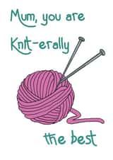 knit knitting Mothers Day Card 18849 created by Sara Fortune