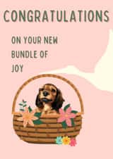 puppy dog Congratulations Card 21719 created by Cujo Creations