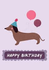 balloons party hat Birthday Card 21776 created by Little Mint Prints