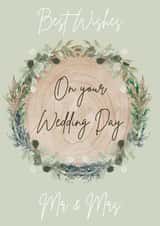Mr & Mrs 'on your wedding day' wreath. created by BeauPrintBoutique