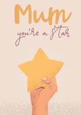 star hand Mothers Day Card 33818 created by Family Designs
